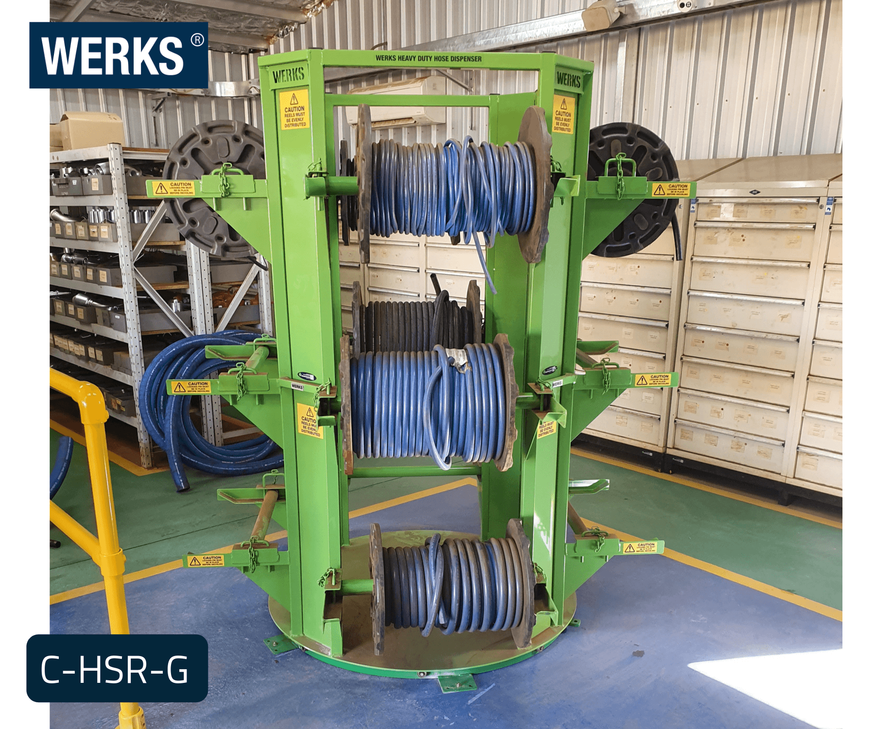 Buy A Custom WERKS® Hose Storage Rack - Materials Handling Equipment ...