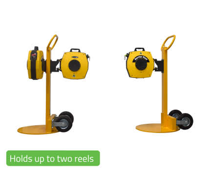 The Lemur: Mobile Barrier Stand for Retractable Tape Reels
